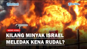 Kilang Minyak Terbesar Israel di Haifa Tersulut Api Hebat, Asap Hitam Membubung Tinggi Pasca Serangan Rudal Iran