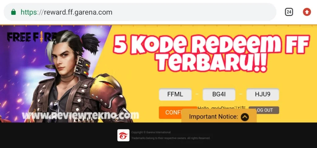 Raih Hadiah Premium Gratis! PMGO Luncurkan Kode Redeem FF Terbaru Minggu 29 Maret 2026