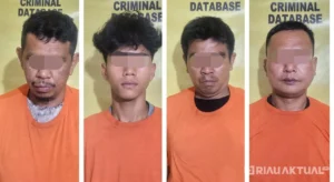 Debt Collector Pecah Bersenjata, Empat Pelaku Ditangkap Polisi di Pekanbaru