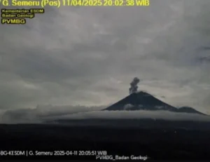 Semeru Bergolak: 42 Letusan Mengguncang Jawa Timur, Kolom Abu Setinggi 1,1 Km!