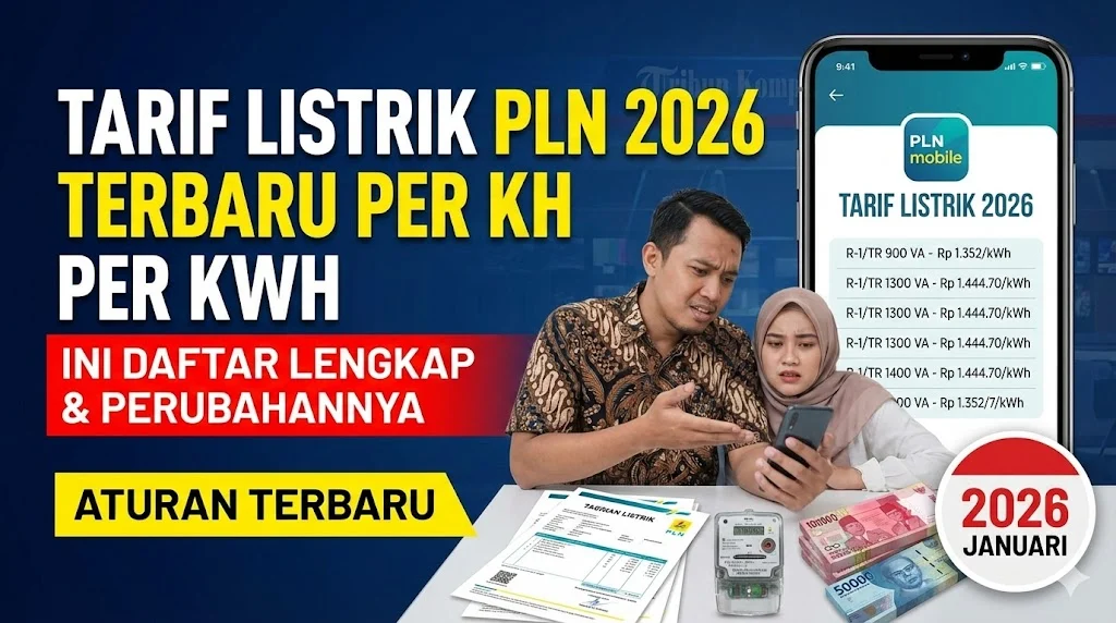 Tarif Listrik PLN Tetap hingga Juni 2026: Rincian Lengkap per kWh untuk Semua Golongan