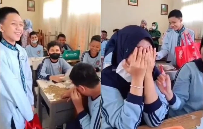 Viral! Tangisan Mengiringi Perpisahan Ikhsan, Siswa SMP Sumedang yang Putus Sekolah demi Jualan Ayam Goreng – Wabup Turun Tangan