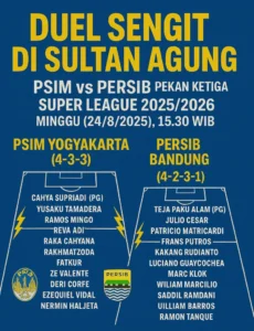 Persib vs PSIM: Duel Menegangkan di GBLA, Suporter Dilarang Hadir, Streaming Jadi Pilihan Utama