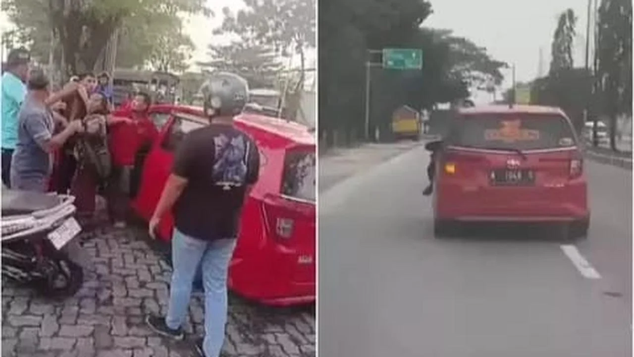 Polisi Selidiki Aksi Pria Bergelantungan di Mobil Merah Mewah, Ungkap Motif Keluarga yang Rumit