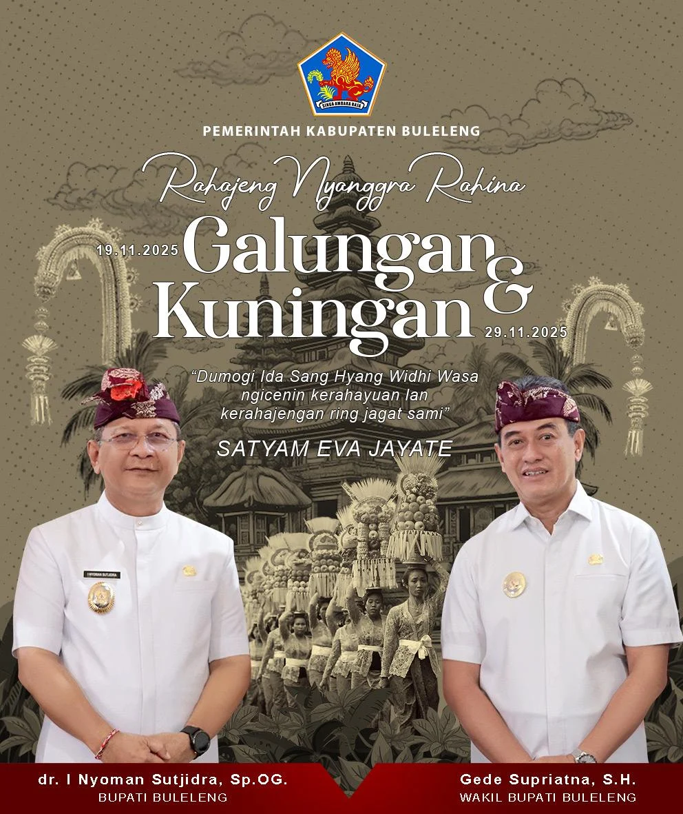Bupati Kembang dan Wabup Ipat Sampaikan Ucapan Selamat Hari Raya Galungan dan Kuningan