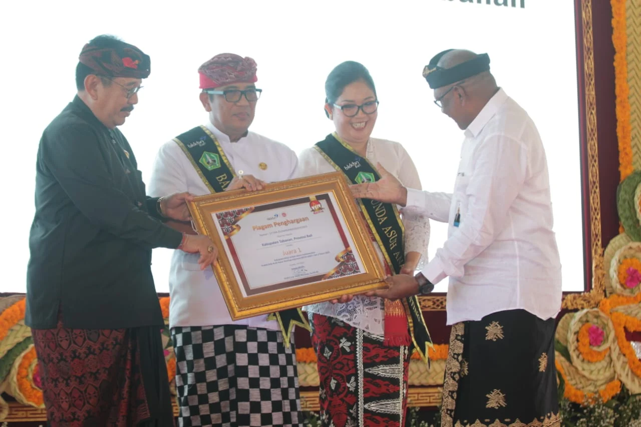 Bupati Sanjaya Terima Penghargaan Nasional, Tabanan Dinilai Sukses Tekan Kemiskinan dan Stunting