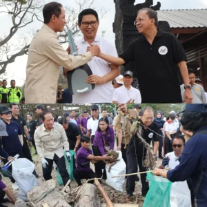 Gubernur Koster Pimpin Korve Bersih Sampah di Pantai Samuh
