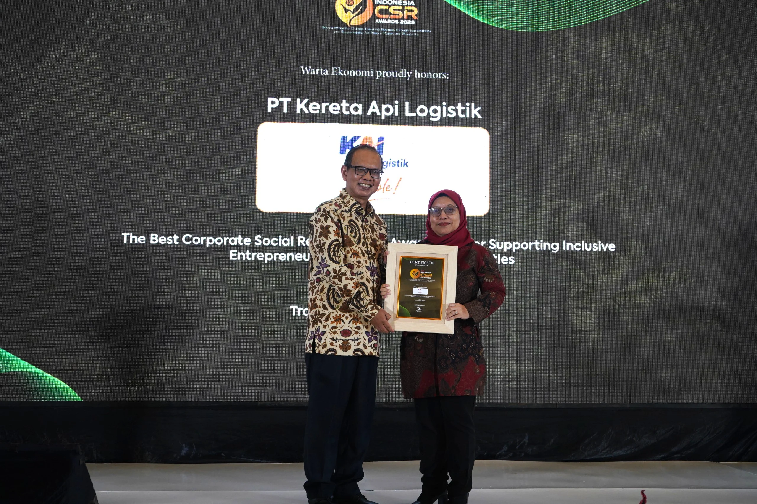 KAI Logistik Raih Penghargaan Indonesia CSR Awards 2026