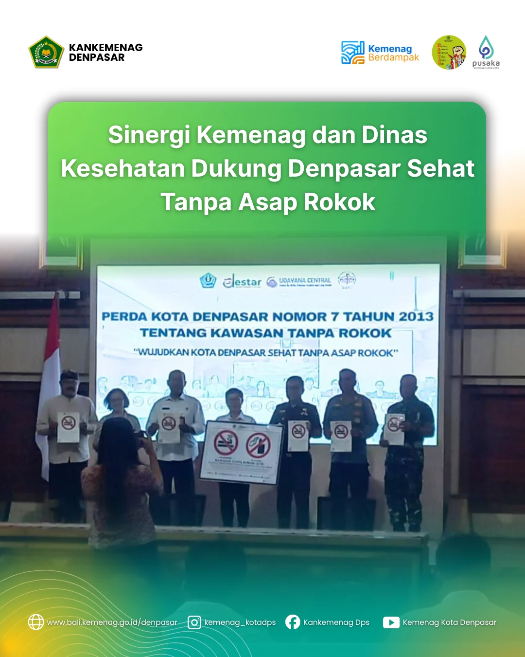 Pemkot Denpasar dan Udayana Central Menggalang Deklarasi Sehat Tanpa Asap Rokok