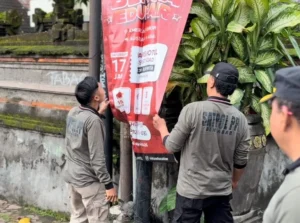 Satpol PP Denpasar Tertibkan 139 Media Promosi yang Terpasang di Fasilitas Umum