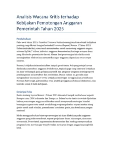 SBS Menghadapi Ancaman Pemotongan Anggaran dan Perubahan Kebijakan