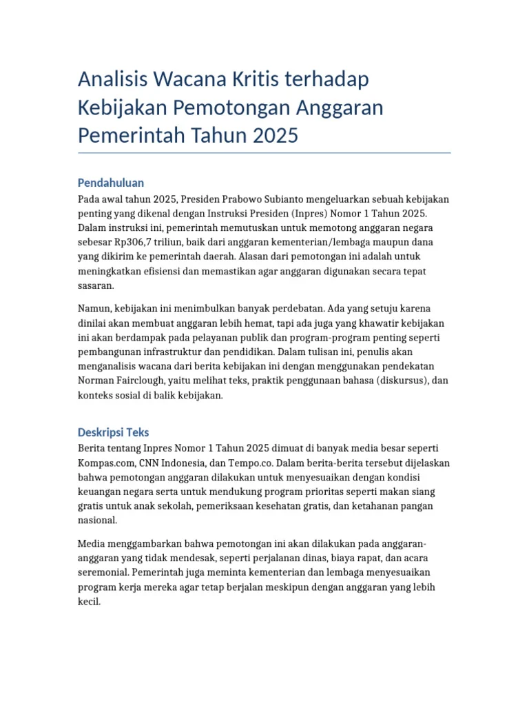 SBS Menghadapi Ancaman Pemotongan Anggaran dan Perubahan Kebijakan