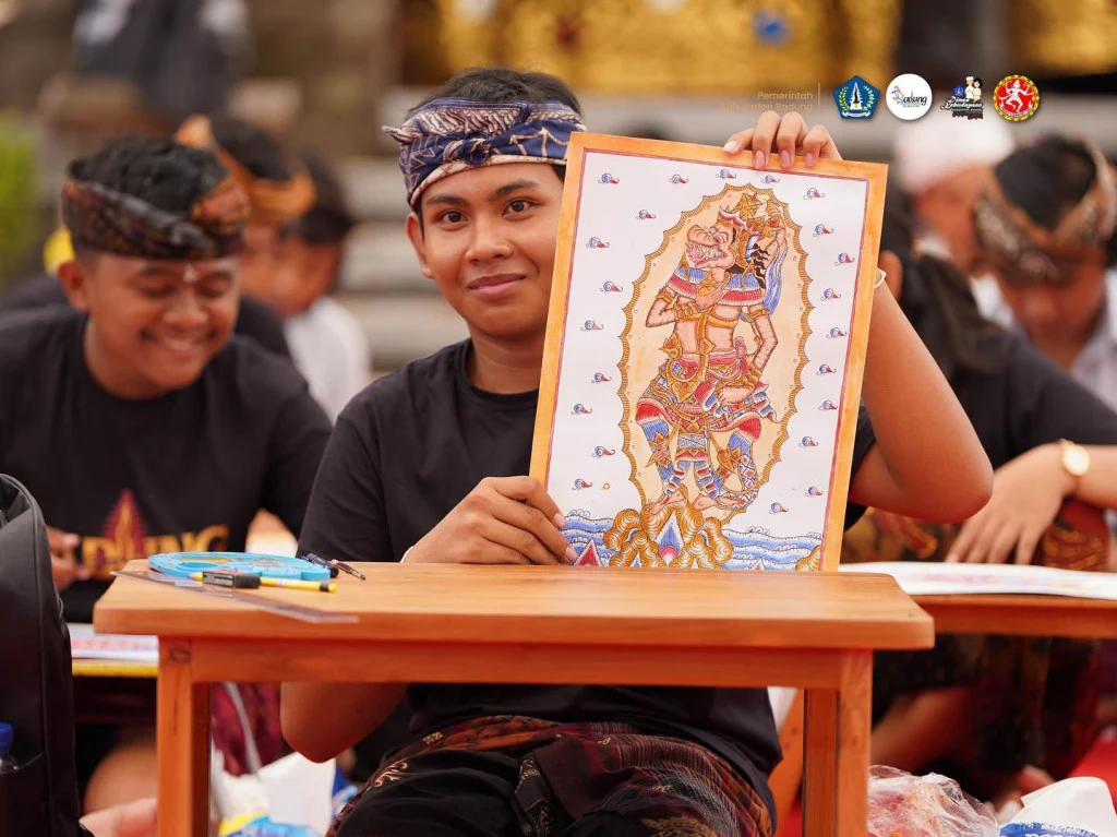 Sembilan Perwakilan Badung Ramaikan Wimbakara Lukis Wayang Klasik Bali di PKB XLVIII 2026