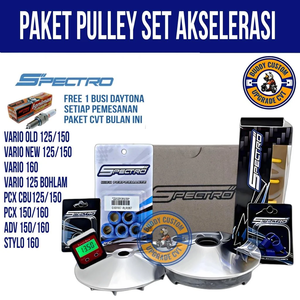 SPECTRO Hadirkan Pulley Set Type S2 untuk Akselerasi Motor Matic Lebih Responsif